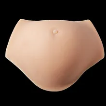 2-4 месяца, 1500 г, бежевый или белый силикон, Ложная беременность, искусственный живот, искусственная вагина, протез, животик, жир