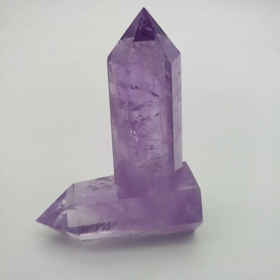 

Natural Gemstone Amethyst Stone Single Point Healing Crystal Quartz Wand Reiki