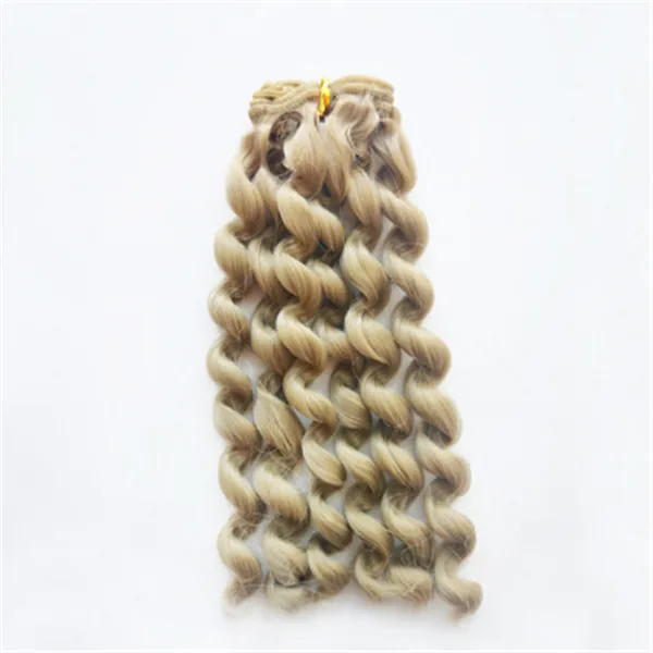 1pcs 20*100cm Screw Curly Hair Extensions for All Dolls DIY Hair Wigs Heat Resistant Fiber Hair Wefts 17