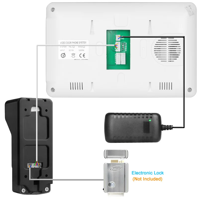 4,3 дюймовый ЖК-цветной видеодомофон система внутренней связи влагостойкая ночного видения камера домашней безопасности