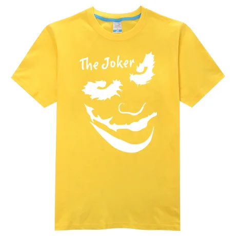 Свечение рубашка Джокер Бэтмен Прохладный Мужская любителей милая пара футболки с короткими рукавами Повседневная рубашка - Цвет: 1 yellow