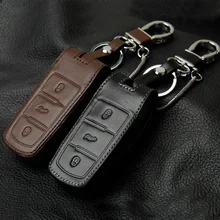 Leather Car Styling Key Cover Case For Volkswagen VW CC Passat B6 B7 Passat 3C CC