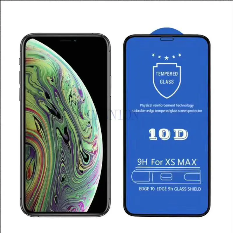 Anti Scratch 10D Full Cover Tempered Glass Protector for iPhone 13 12 5.4 6.1 6.7 11 XR XS Max 8 7 Plus 25pcs No Retail Package