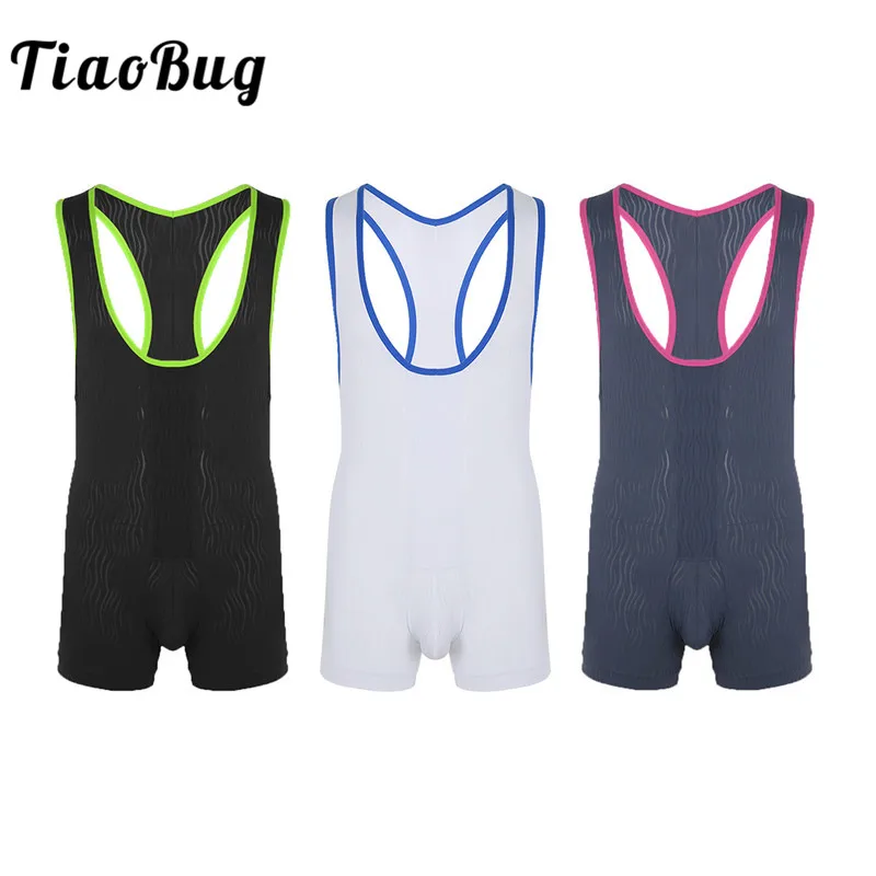 TiaoBug الرجال واحدة قطعة شبكة لينة تنفس القضيب الحقيبة ارتداءها حللا ملابس تحتية للمصارعة حجم كبير مثير الملابس الداخلية قميص TiaoBug الرجال واحدة قطعة شبكة لينة تنفس القضيب الحقيبة ارتداءها حللا ملابس تحتية للمصارعة حجم كبير مثير الملابس الداخلية قميص