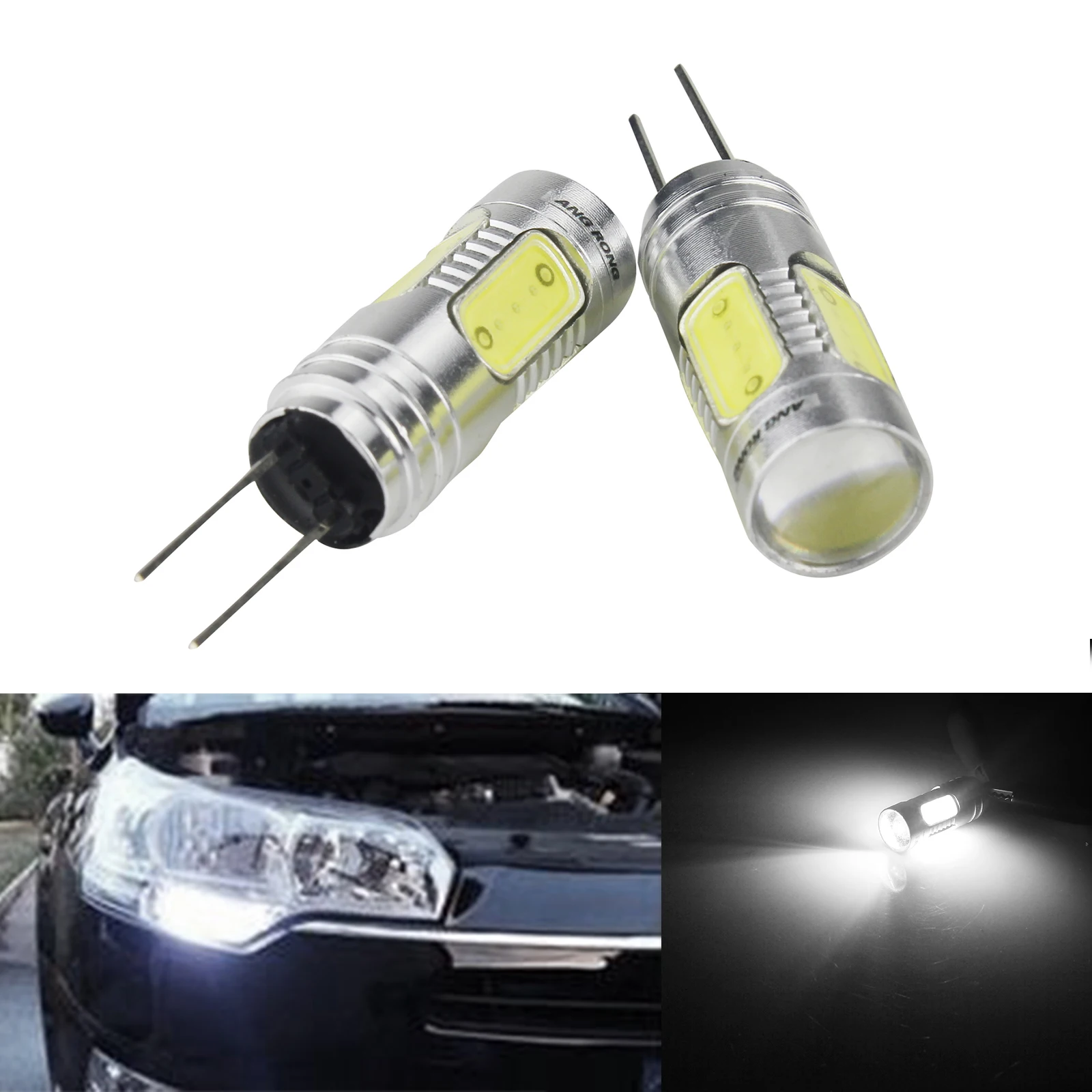ANGRONG 2X для Citron Peugeot HP24W G4 7 5 W COB светодиодные дневные ходовые огни DRL лампы
