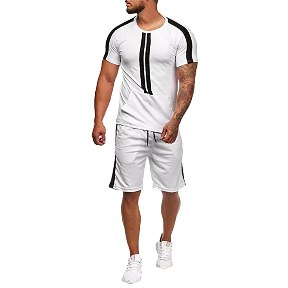Men's Sportswear 2019 Tracksuit Men Set Hip Hop Clothes Men Tracksuits mens Jogging Set Suit Pant Patchwork 2 Piece Tracksuit
