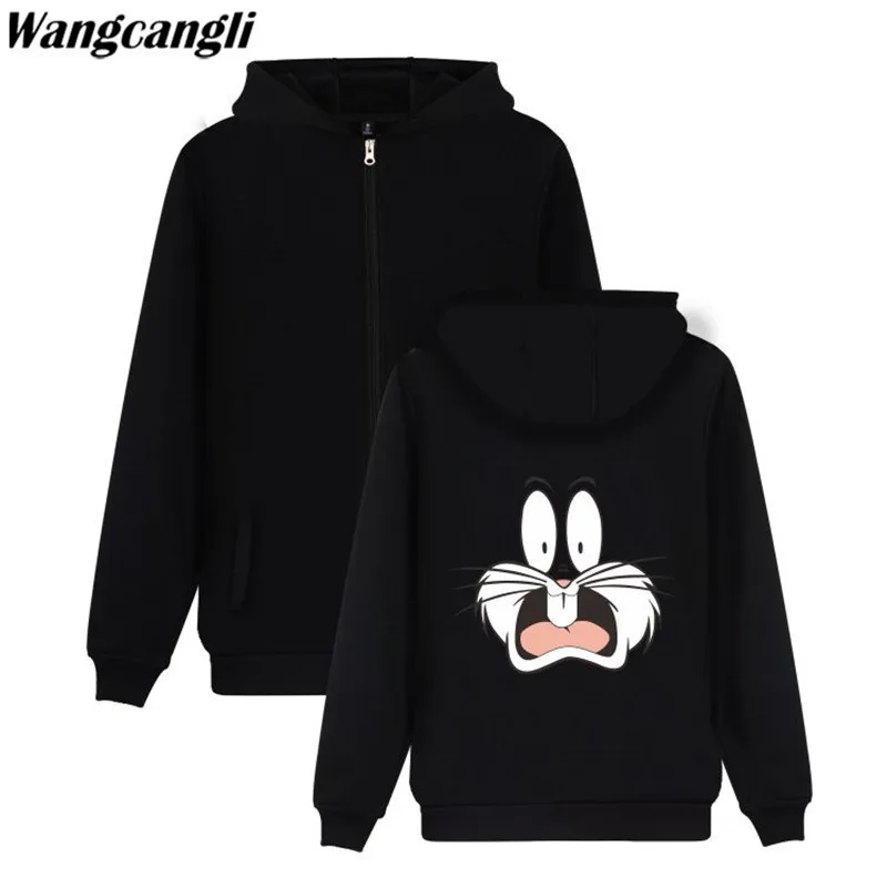 Buy Bugs Bunny print zipper hoodies women men fashion