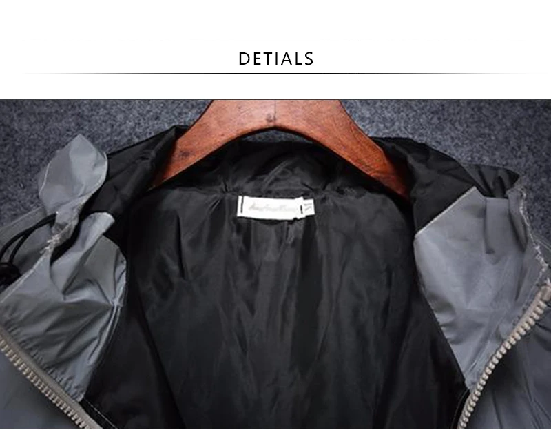 3M Светоотражающий жилет Для мужчин в стиле «хип-хоп» с капюшоном уличная большая Для мужчин Куртки японский Стиль металлический Шестерни Твердые Ветровка восторженные одежда 5J87