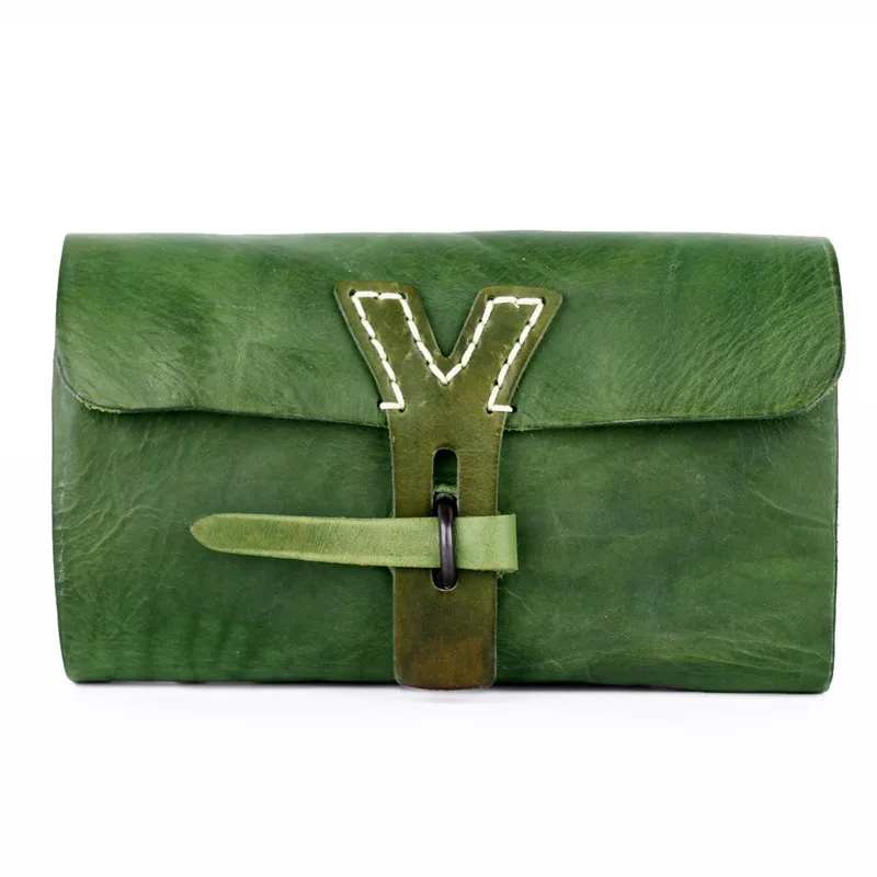 

Handmade Vintage Designer Genuine Leather Female Phone Holder Women's Day Clutches Purse Natural Soft Cowhide Lady Card Case Bag