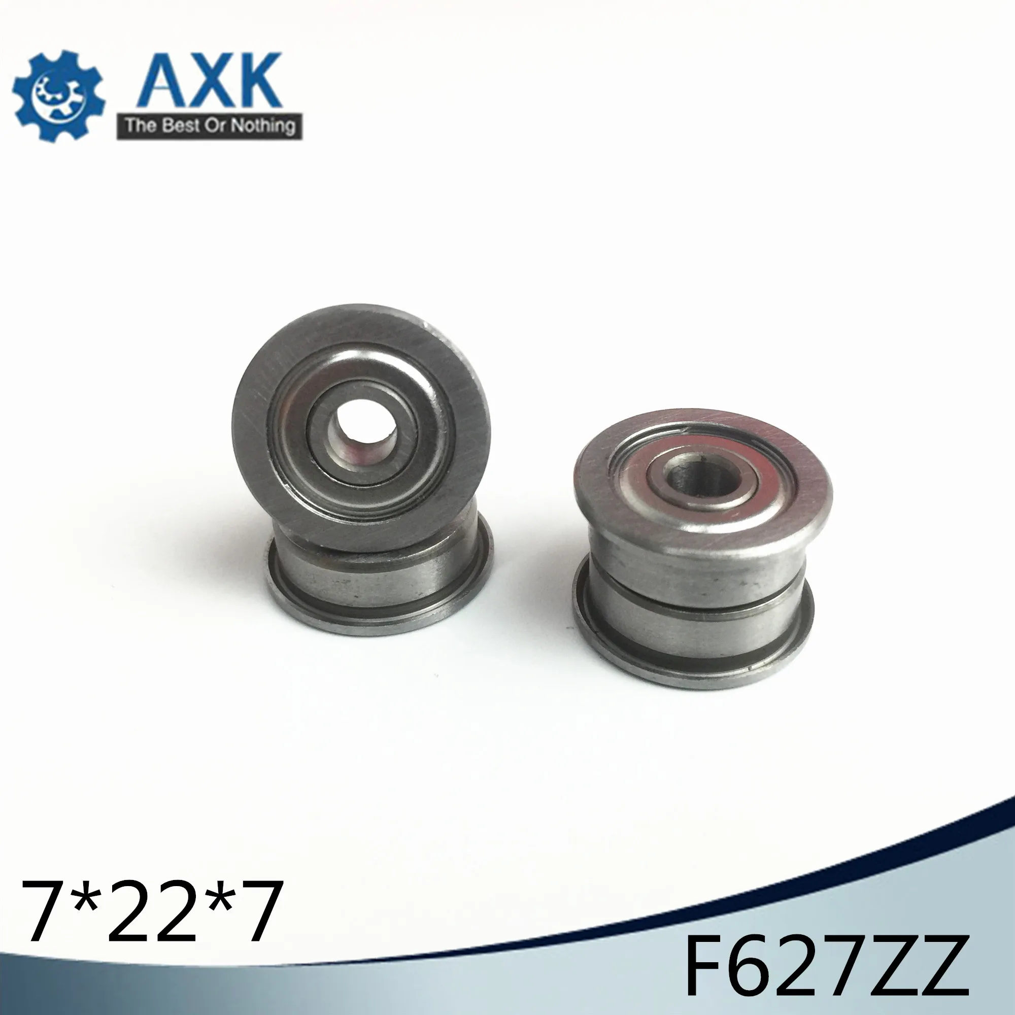 F627ZZ Flange Bearing 7x22x7 mm  ABEC-1 ( 10 PCS ) Flanged F627 Z ZZ Ball Bearings