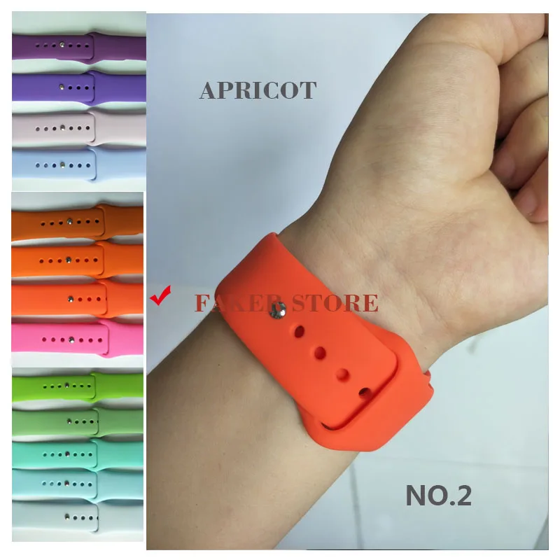 Цветной мягкий силиконовый ремешок для iWatch, спортивный ремешок для Apple Watch, сменный ремешок для Apple Watch 42 мм
