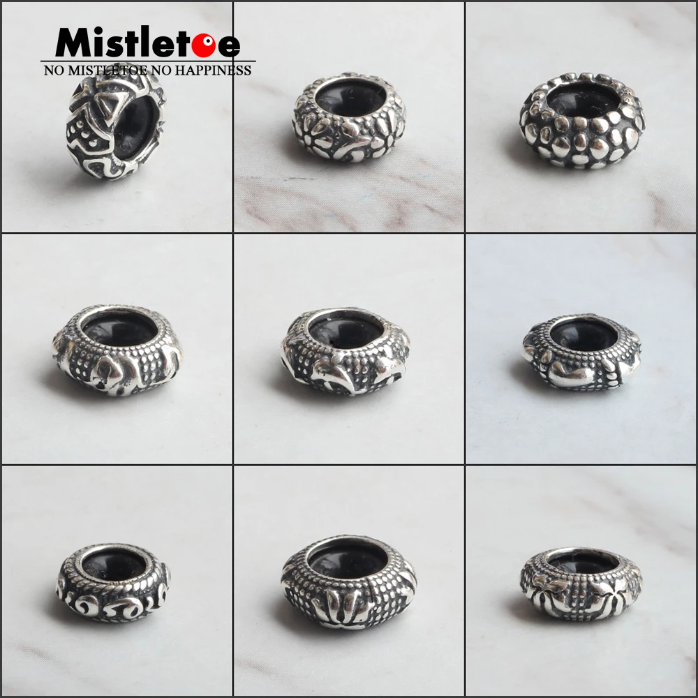 

Authentic 925 Sterling Silver Spacer Stopper Heart Dolphin Flower Footprint Bead Charm Fit European Troll 3.0mm Bracelet Jewelry