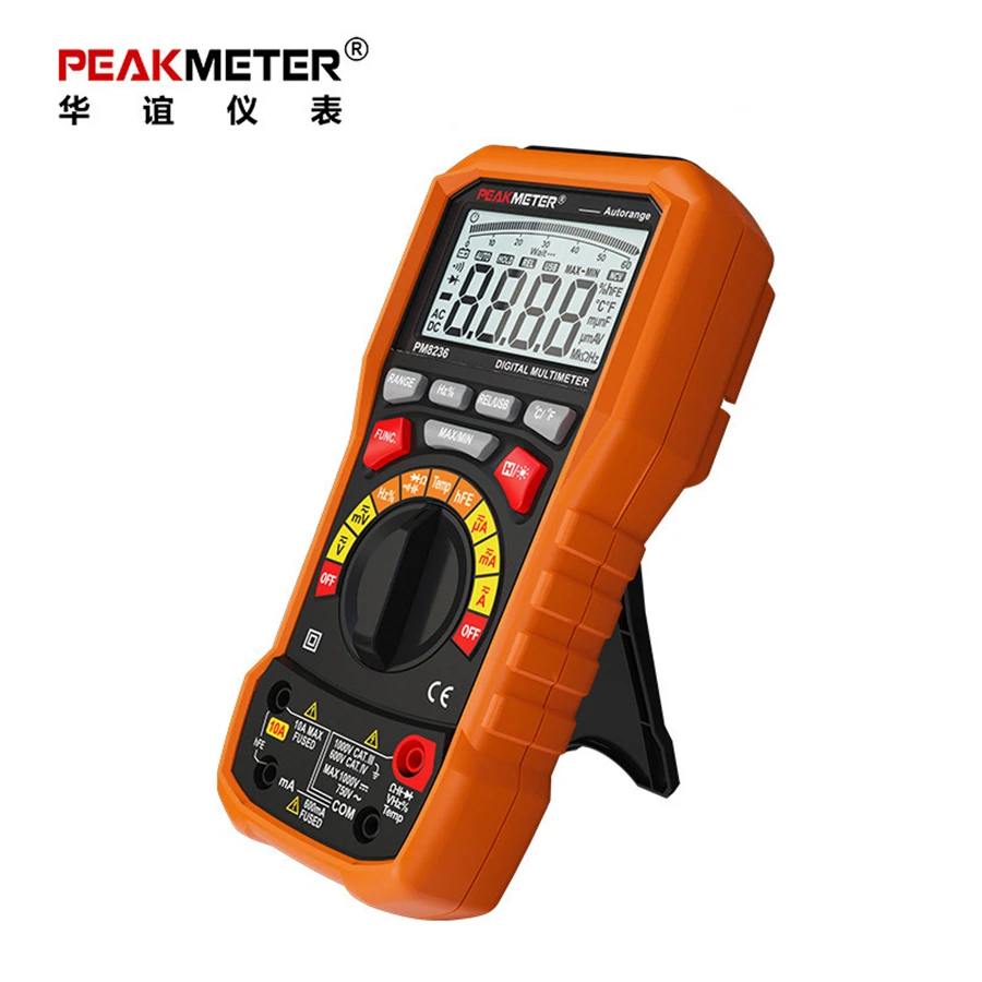 Цифровой мультиметр PEAKMETER PM8236 функция TRUE RMS автоматический/ручной диапазон 6000