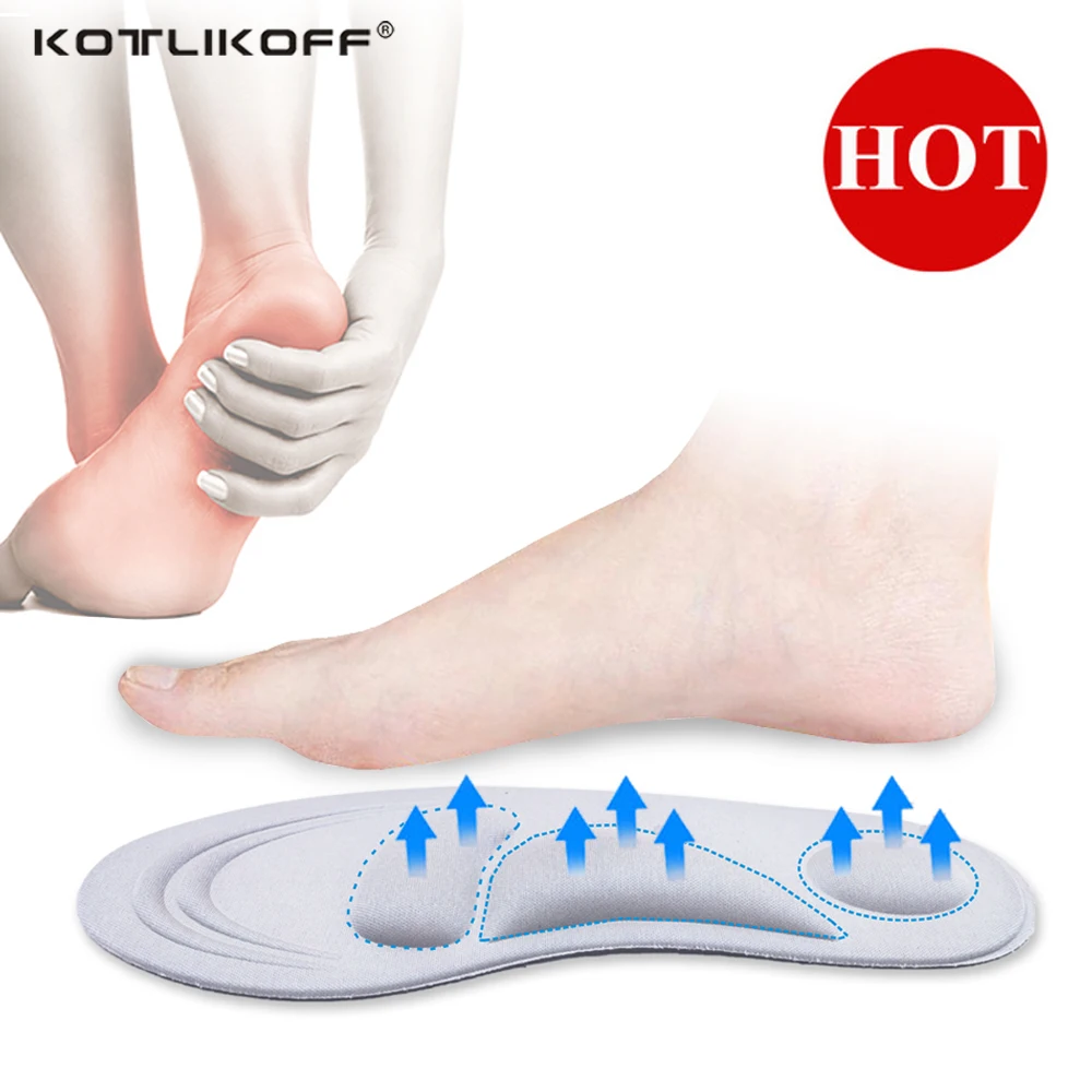 

WINRUOCEN 4D Sponge Arch Supports Soft Unisex Breathable comfort Memory Foam Massage shoe inserts Foot Care Relief Pain Insoles