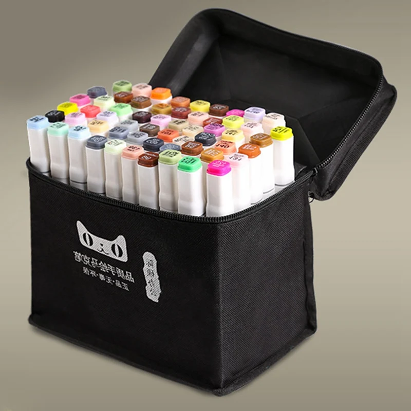 

High Grade Gift Double-head Pen Oily Touch Painting Pen Alcohol Marker Brush Pens Fine Line Pen Set Art Supplies