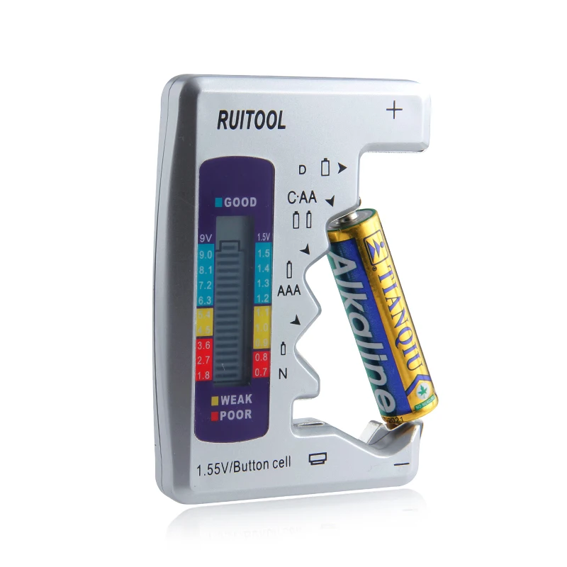 Цифровой тестер батареи Универсальный тестер емкости батареи для AA/AAA/1,5 в 9 В литиевая батарея источник питания Проверка измерительные инструменты