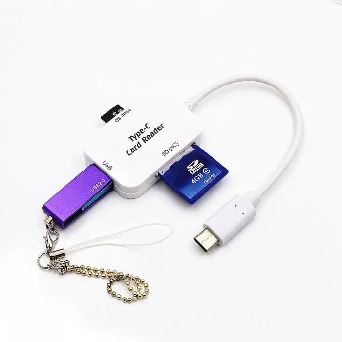 USB 3,1 type C к USB 2,0 концентратор SD TF карта памяти ридер + OTG адаптер для Macbook PC ND998