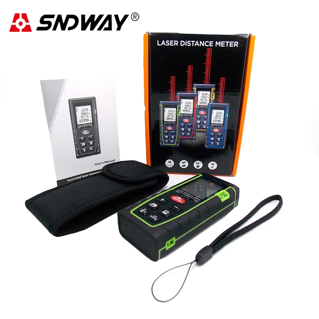 

SNDWAY Laser Distance Meter 40M 60M 80M 100M Rangefinder rena tape Laser range finder Build Measure Device Ruler Test Tool
