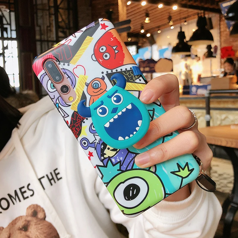 Для huawei mate20X/P20 pro Монстры матовый чехол силиконовый чехол для huawei mate10 20 nova3 3i honor10 nova4 обложка+ подставка+ ремень