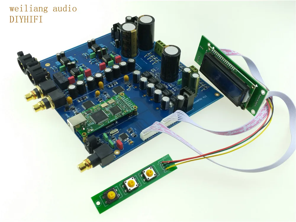Двойной AK4497 AK4497EQ AKM HIFI DAC DSD декодер XLR сборная плата опция XMOS cpld или Amanero
