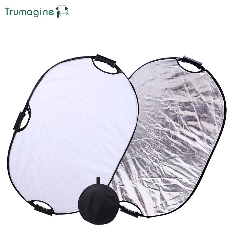 

Отражатель для фотосъемки TRUMAGINE, портативный складной Овальный светоотражатель для фотосъемки, 60 х90 см, 2 в 1