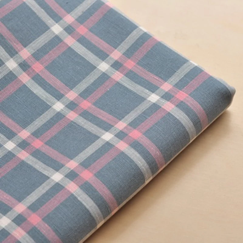 

Sen's Pastoral, Neutral Dyed Fabric, Checked Cotton Linen, Long Skirt, Shirt, Original Dress, Garment, Shawl, Tablecloth Fabric.