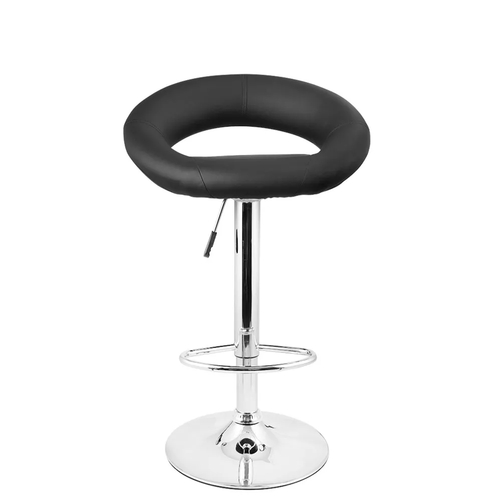 LANGRIA Set of 2 Gas Lift Height Adjustable Swivel Faux Leather Bar Stools Chairs with Crescent Shaped Backrest Bar Chairs27