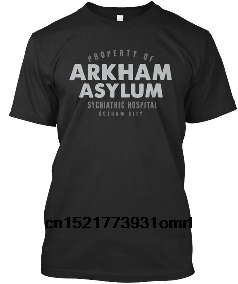 Для мужчин футболка Arkham Asylum t-собственность Sychiatric больницы Готэм-Сити Премиум Ти