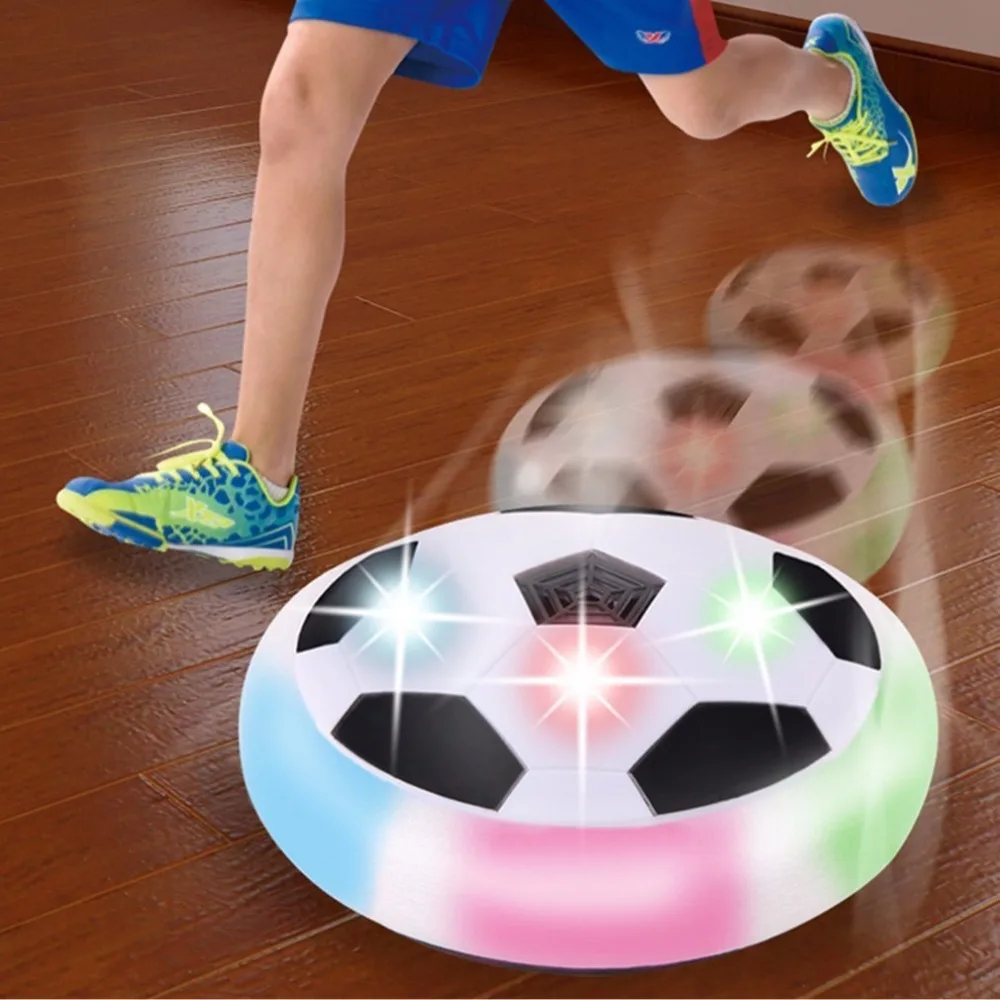 Футбол игрушки для детей FlyBall Красочный Светодиодный Свет воздуха Мощность Футбол летающий мяч дети мигает спортивные игры juguetes