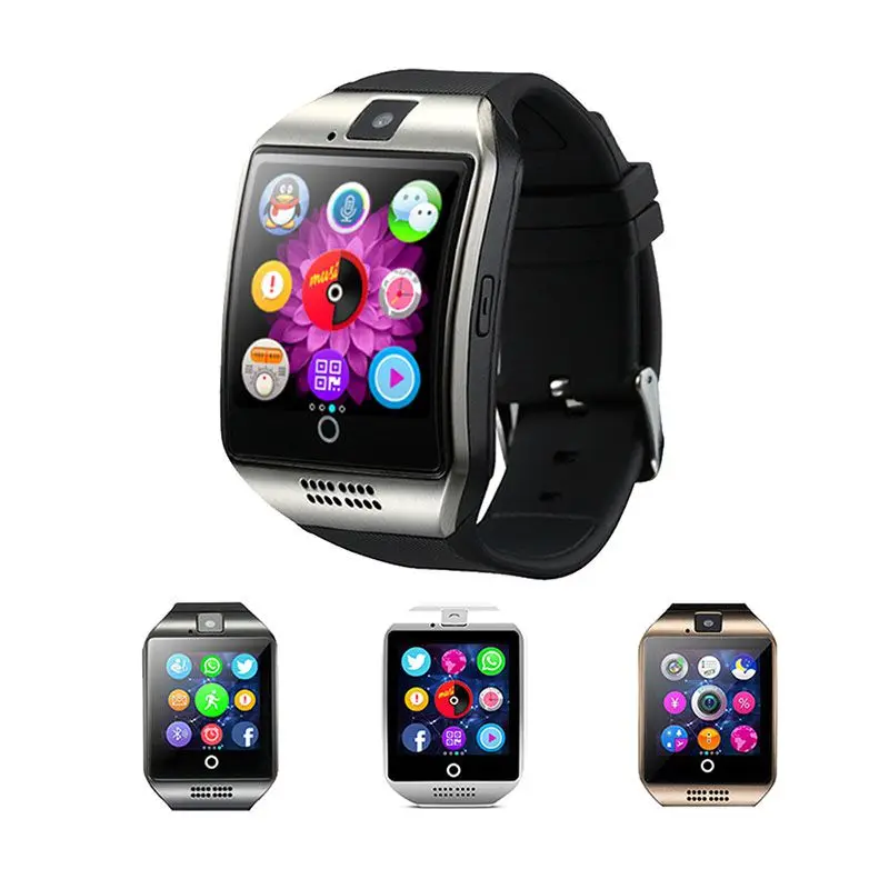 

SALFRESA Bluetooth Smart Watch Men Q18 With Touch Screen Big Battery Support TF Sim Card Camera for Android Phone Smartwatch