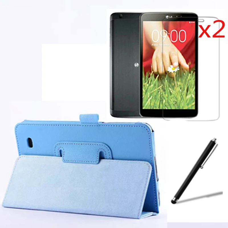 4in1 Luxury Magnetic Folio Stand Leather Case Cover +2x Screen Protector + Stylus For LG G Pad 7.0 V400 GPad 7 V410 7&quot Tablet |
