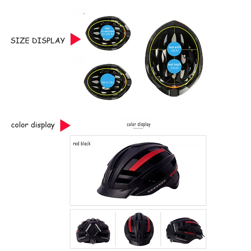 BABAALI велосипедный шлем Интеллектуальный Bluetooth музыка Сверхлегкий шлем EPS Интегрированный Светодиодный Мужской Дорожный ночной шлем-каска 62