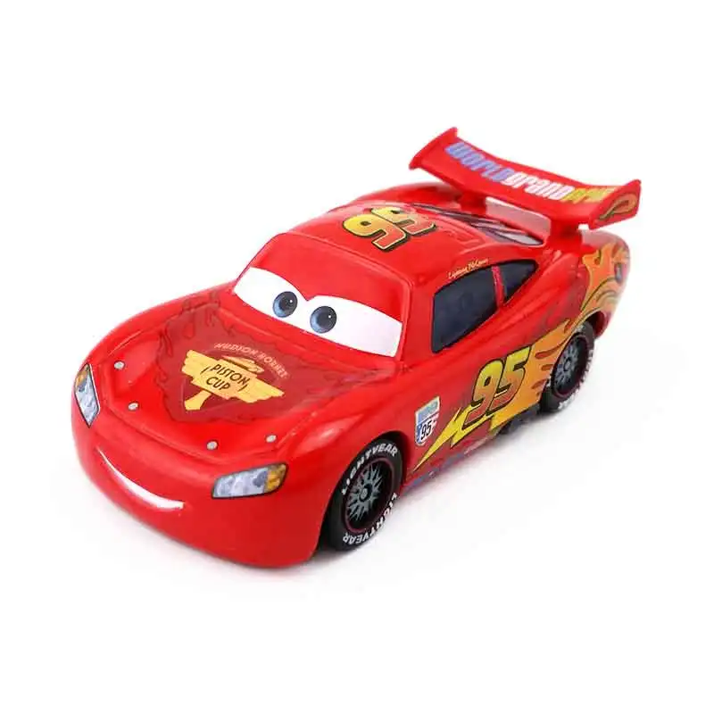 Disney Pixar тачки Mack Lightning McQueen& Chick Hicks& King& Fabulous Hudson игрушечный автомобиль 1:55 свободная Новинка и - Цвет: Lightning McQueen