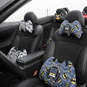 Мультфильм marvel супер герой автомобиль подушка для шеи Бэтмен короткие плюшевые теплые зимой для автомобилей подголовники подушки авто аксессуары - изображение