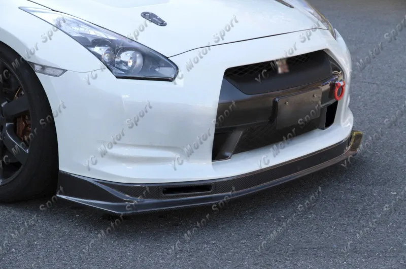 2008-2010 Nissan R35 GTR CBA KANSAI Type 2  Style Front Lip with Air Duct FRP (105)