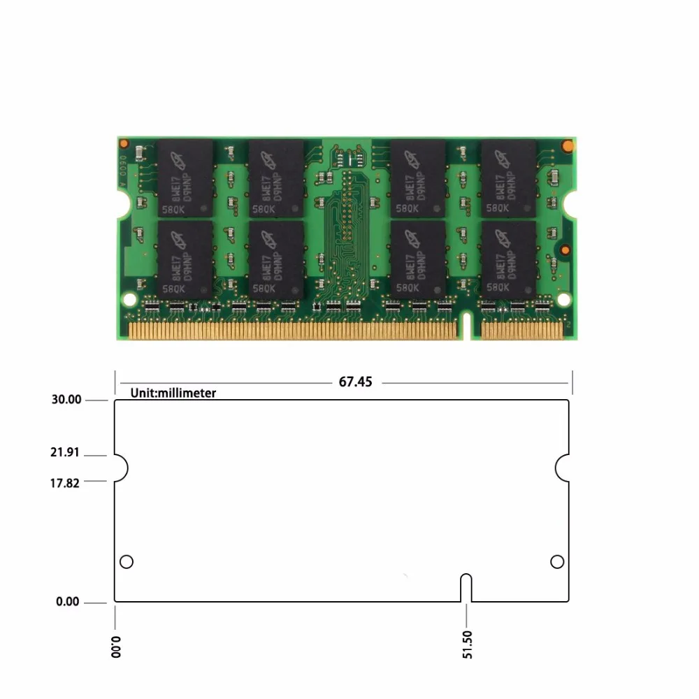 Ankowall DDR2 ОЗУ 2 Гб ПЗУ 800 МГц память для ноутбука ноутбука|Оперативная память| |