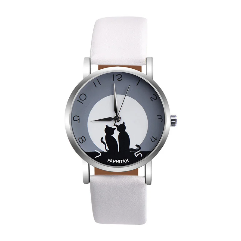 Новые женские роскошные кожаные Geneva нейтральные часы мужские часы дешевые женские часы для девочек наручные часы подарок часы Geneva relojes mujer Часы - Цвет: White