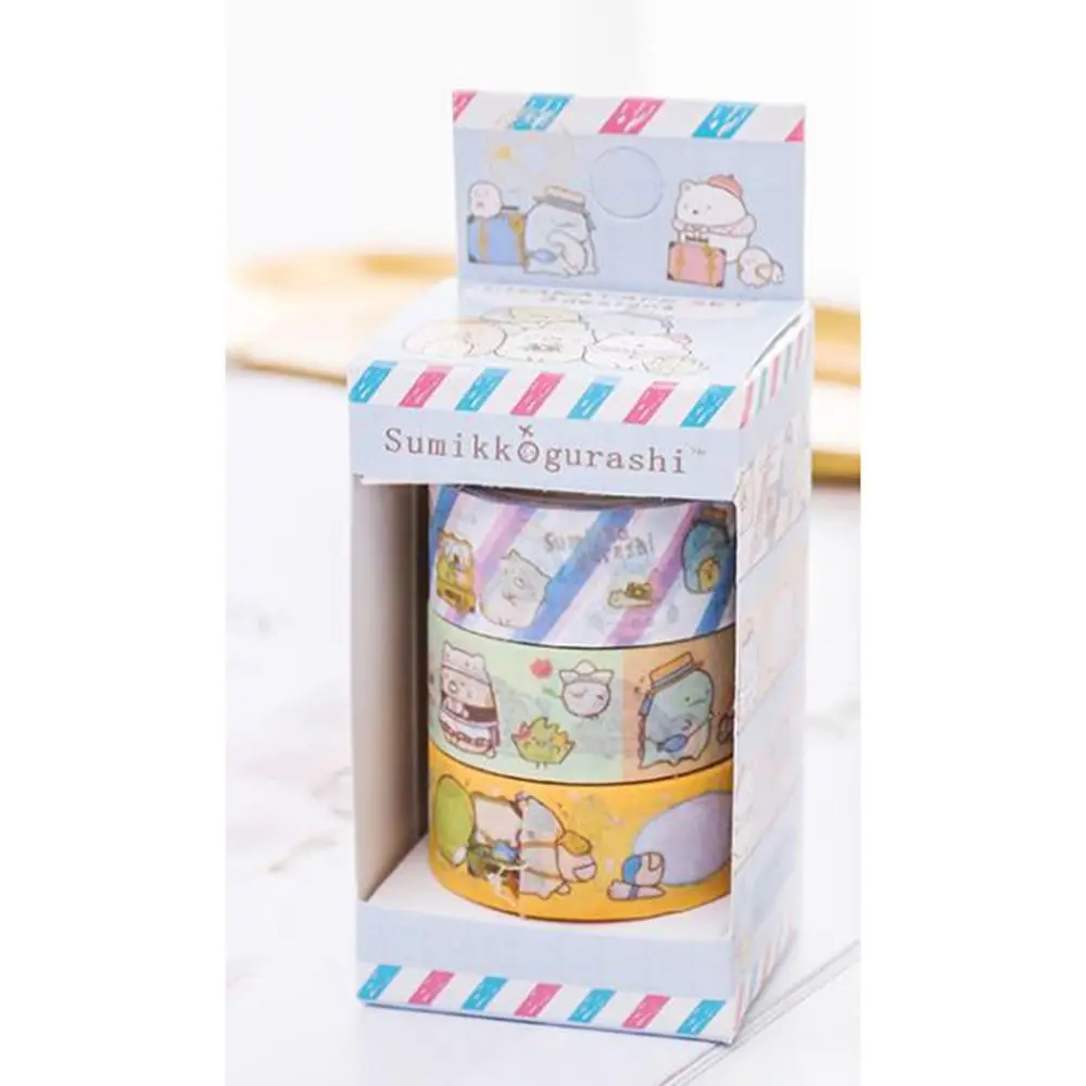 3 шт./компл. мультфильм Sumikko Gurashi изоляционная лента Washi клейкой ленты декоративные Decora Diy Скрапбукинг Стикеры этикетка канцелярские - Цвет: 1