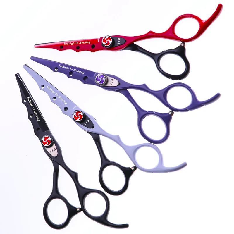 

6 Inch Cutting Thinning Styling Tool Hair Scissors Stainless Steel Salon Hairdressing Shears Regular Flat Teeth Blades 4 Colors