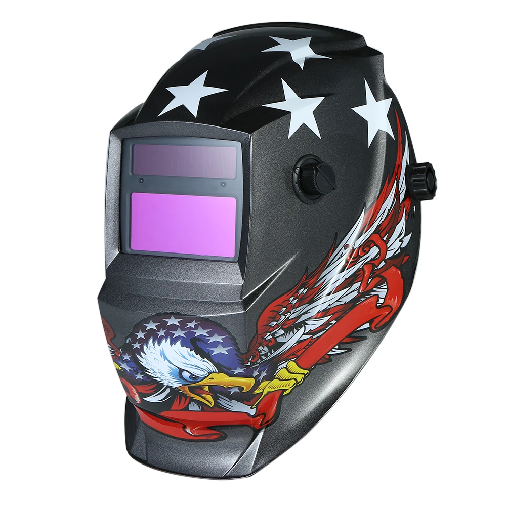 

Welding Helmet Solar Power Auto Darkening Industrial Welding Helmet TIG MIG with Adjustable Head Band adjustable sensitivity
