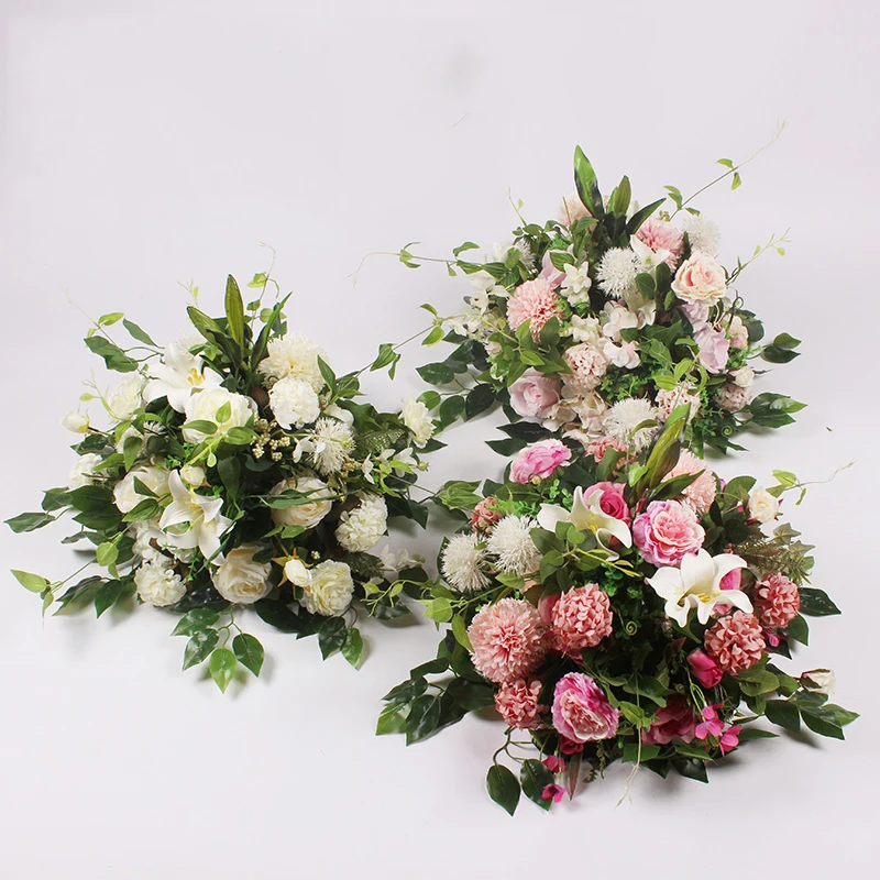 

Flone Artificial Silk Flower Ball Flower Rack For Wedding Centerpiece Home Room Decoration Party Supplies DIY Craft Flower