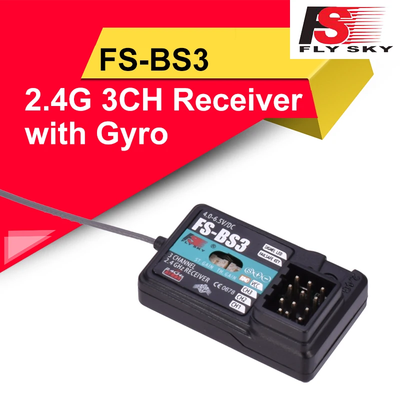 

Flysky FS-BS3 BS4 BS6 2.4G 6CH Receiver with Gyro Stabilization System for Flysky FS-IT4S IT4 FS-GT2 FS-GT2E GT2F Remote Control