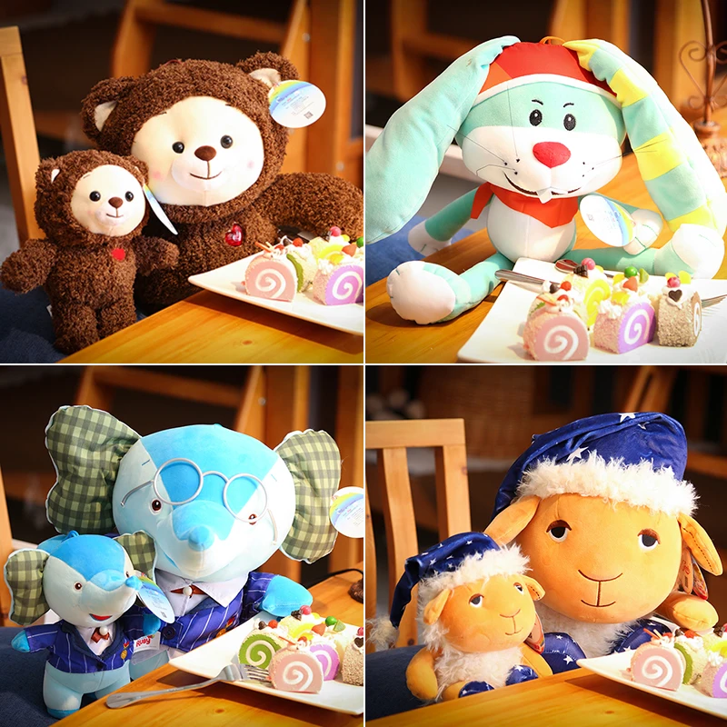 20cm38cm45cm каваи плюшевый кролик Семья Радуга рубиновый набивные Животные Кукла