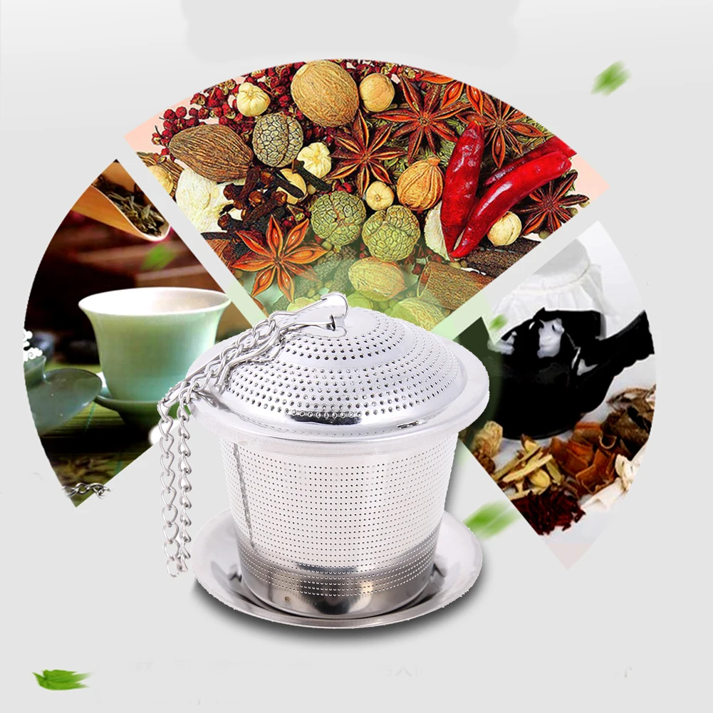 Stainless Steel Mesh Tea Infuser Reusable Tea Strainer Loose Teapot Leaf Spice Filter Strainer Infusor Mesh Tool Accessories tea infuser