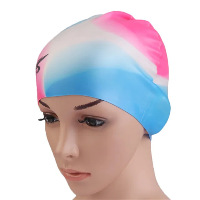 Women Swimming Caps Elastic Soft Silicone Swim Cap Lightweight