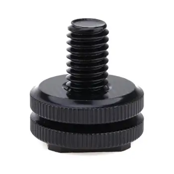 

3/8 inch Tripod Mount Screw with Double Layer to Flash Hot Shoe Adapter Holder Camera Hot Shoe and 3/8" Screw Hole High Quality