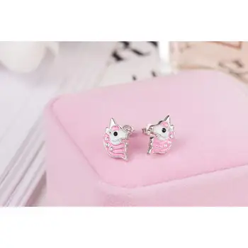 Pink Unicorn Stud Earring