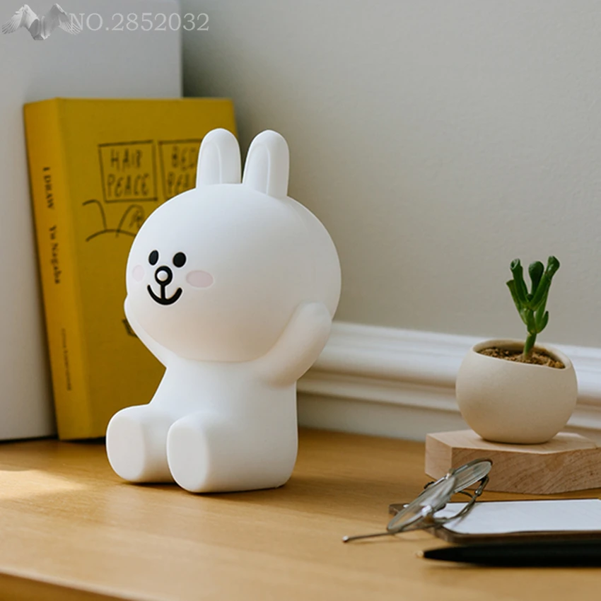 

Cute Cartoon lights Bear Brown & Bunny Cony night light LED night lamp kids bed table lamp lighting fixtures Children's gifts