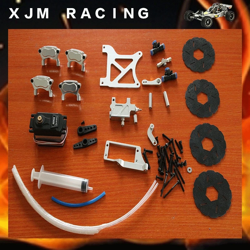4 wheel hydraulic disc brake set for 1/5 hpi rovan km baja 5b/5t/5sc parts4 wheelbaja