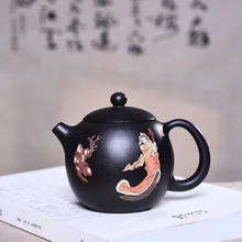 260 мл настоящий Исин Zisha чайник знаменитый ручной работы черный Чжу грязи окрашенные красота Xishi чайник кунг-фу чайник